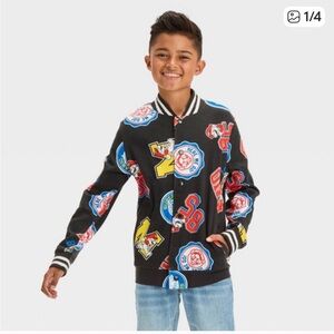 Vintage Nintendo Super Mario Boys' Varsity Jacket -